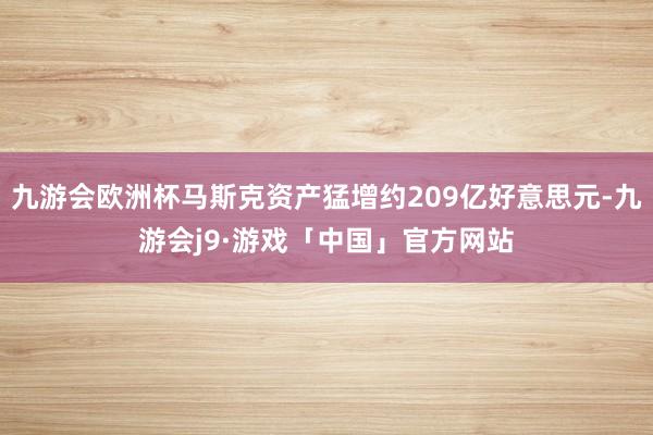 九游会欧洲杯马斯克资产猛增约209亿好意思元-九游会j9·游戏「中国」官方网站