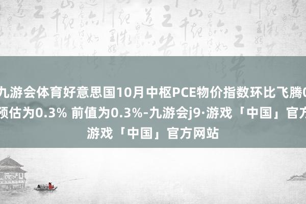 九游会体育好意思国10月中枢PCE物价指数环比飞腾0.3% 预估为0.3% 前值为0.3%-九游会j9·游戏「中国」官方网站