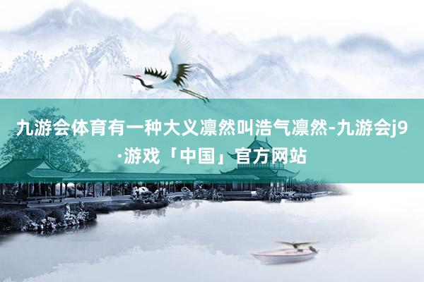 九游会体育有一种大义凛然叫浩气凛然-九游会j9·游戏「中国」官方网站