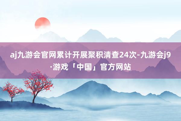 aj九游会官网累计开展聚积清查24次-九游会j9·游戏「中国」官方网站