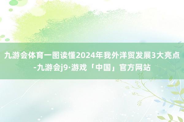 九游会体育一图读懂2024年我外洋贸发展3大亮点-九游会j9·游戏「中国」官方网站